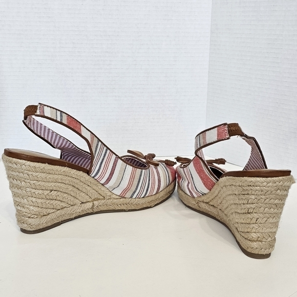 G.H. Bass & Co Kim Women MultiColor Wedge Slingback Espadrille Sandal Size 8 - Picture 5 of 8